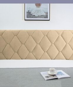 Cubierta De Cabecera Cama,Espesamiento Tapa,Muebles De Respaldo con Todo(Khaki,220CM)