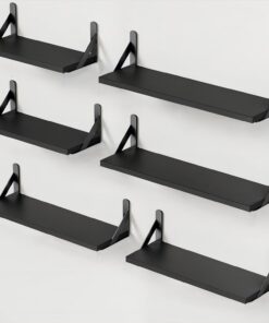 Pipishell Juego de 6 estantes flotantes de madera para decoración de pared, estantes de pared rústicos para dormitorio, estantes de baño para almacenamiento de pared, estantes de libros para sala de