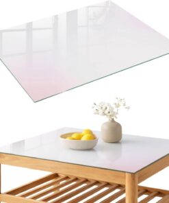 Tapa para Mesa de Centro 100x70 cm | Rectangular | Bordes Pulidos | Fondo pastel | para la Cocina y Salón | Vetro Temperato | Pies Antideslizantes | con Impresión Decorativa