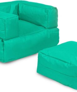 WELL HOME MOBILIARIO & DECORACIÓN Sillón + puf para niños para Exteriores Turquesa