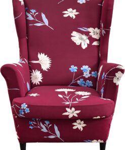 EBETA Funda de sillón para sillón con Orejas Completo, Funda Reclinable de Orejero (Borgoña)