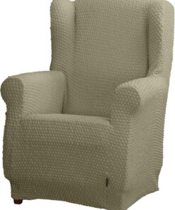 Estoralis Borneo | Funda de Sillon Bielástica | Tejido Súper Elástico C/ 08 Lino | para Sillon Orejero de 70 a 110 cm. | Protector de Calidad | Súper Ajustable