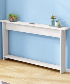Mesa Consola Madera Estrecha y Larga para Detrás del Sofá Mesa Rectangular Madera contra la Pared Mesa Delgada para Parte Trasera del Sofá(White,120 * 15 * 65cm/47.2 * 5.9 * 25.6in)