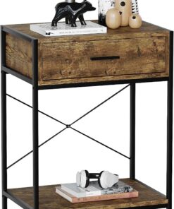 Vida Designs Brooklyn Mesas de Consola, Madera Oscura, 1 Drawer