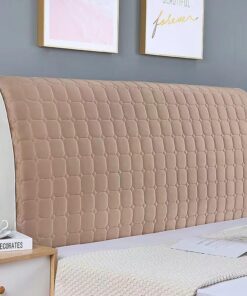 Funda para Cabecero Elástica Terciopelo Funda para Cabecera de Cama, Funda de Cabecera Acolchada Gruesa, Cubierta de Cabecera Antipolvo para Cabecero de Dormitorio