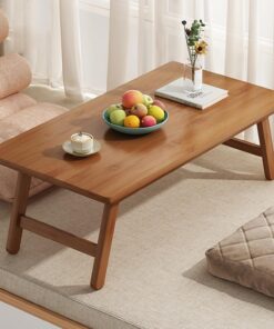Mesa Cama Plegable Bambú, Mesa Japonesa Baja Compacta | Rincón Reducido con Patas Abatibles, Tablero 57 x 34 cm y Altura 22 cm para Lectura, Merienda o Portátil