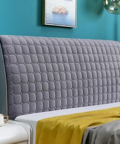 Funda para Cabecero Elástica Terciopelo Funda para Cabecera de Cama, Funda de Cabecera Acolchada Gruesa, Cubierta de Cabecera Antipolvo para Cabecero de Dormitorio