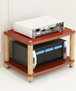 Mueble de TV de Madera de 2/3/4 Niveles - Centro de Entretenimiento de Esquina y Soporte AV - Estante para Consola de Videojuegos y Soporte para DVD HiFi - Muebles Elegantes para Sala de EST