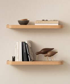 Kazai. Estantería Pared Set 'Toke' | 2 Baldas Flotantes Pared en Chapa de Madera Natural | Estante Pared para Decoración y Almacenamiento en Baño, Cocina, Sala, Dormitorio y Más | Roble