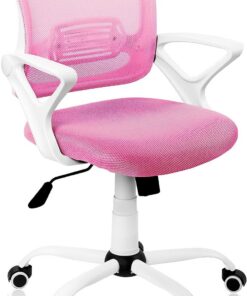 Adec Group Brisa, Silla de Escritorio giratoria, Silla de Oficina, Silla despacho con Ruedas, Color Rosa Claro, Medidas: 60 cm (Ancho) x 60 cm (Fondo) x 93-101 cm (Alto)