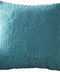 ShowyLive Fundas Cojines 45x45 Fundas de Almohada Poliéster Modernos Decorativa para Sofá Coche Dormitorio Hogar Cama Sillas (1 Articulo, Hojas Azul Claro)