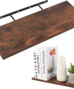 1 Pieza Estante Flotante Madera Marrón, 40x15x1,5 cm | Balda de madera marrón, 40x15x1,5 cm, para cocina, baño, sala de estar y oficina. Decoración flotante.