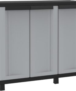 Terry, Twist Black 102b, Armario Multifunción 3 Puertas con 2 Compartimentos separados. 102x39x91,5 cm