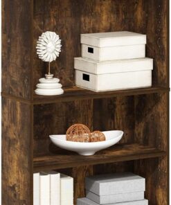 Furinno Jaya Simply Home Librería Ajustable de 5 Niveles, Pin Ambré