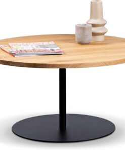 M2 Kollektion Mesa de Centro Leo 2 Pulgadas, Altura = 40 cm diámetro = 80 cm