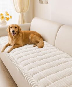 LiveGo Fundas de sofá gruesas lavables, funda de sofá para mascotas, protector de sofá lavable para perros grandes, funda de sofá antideslizante suave y mullida para 2, 3, 4 plazas, protector de