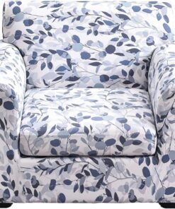 CRFATOP 2 Piece Soft Chair Covers for Dogs Stretch Armchair Cover Slipcovers for 1 Seater Chair Slip Cover Washable Sofa Furniture Covers with 1 Individual Cushion Covers,(Small,01)