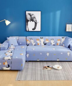 Protector De Muebles,Forma L Elasticidad Cubierta Del Sofá,Patrón Impreso Escudo Del Sofá Resistencia A Las Arrugas Cubiertas De Sofá,Seccional No-resbalón Sofá Slipcover,Cubierta -F Loveseat / 57"-70