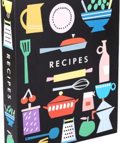 YBCPACK Juego de carpetas de recetas de 3 anillos A5, 1 paquete de libro de recetas de 9 x 7 pulgadas para escribir en tus propias recetas, cuaderno de recetas incluye 100 páginas de recetas (5.5 x