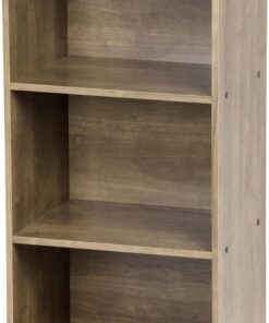 Iris Ohyama, Mueble con balda / librería / baldas de almacenaje básicas / Balda de almacenaje / Unidad de almacenaje, Modular, Diseño, Oficina, Casa - Basic Storage Shelf - CX-3 - Marrón ceniza
