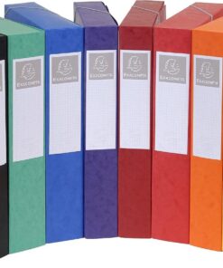 Exacompta 19500H - Pack de 10 carpetas de proyecto con goma, surtido: colores aleatorios