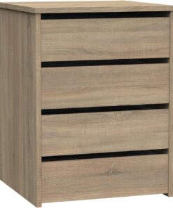 MUEBLES PITARCH | Cajonera 4 Cajones, Cómoda Dormitorios, Despachos, Interior Armario, Roble Cambrian, 63,5x46x45cm (Alto x Ancho x Fondo) Colección Tibet