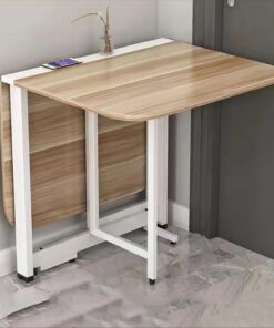XJBTBA Mesa de Comedor Extensible con Hojas abatibles, Mesa de Cocina Plegable de Madera, Muebles multifuncionales Que ahorran Espacio, Extensible para Sala de Estar y Cocina, 3 configuraciones
