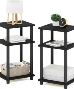Furinno Mesa auxiliar de 2 paquetes Americano/Nero