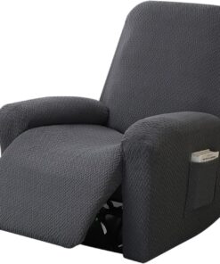 Protector para sillón reclinable, funda elástica dividida para sofá tipo todo incluido, funda para sofá de sillón reclinable de 4 piezas, apta para lavado, funda para sofá C