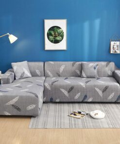Protector De Muebles,Forma L Elasticidad Cubierta Del Sofá,Patrón Impreso Escudo Del Sofá Resistencia A Las Arrugas Cubiertas De Sofá,Seccional No-resbalón Sofá Slipcover,Cubierta -C Loveseat / 57"-70