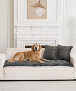 LiveGo Fundas de sofá gruesas lavables, funda de sofá para mascotas, protector de sofá lavable para perros grandes, funda de sofá antideslizante suave y mullida para 2, 3, 4 plazas, protector de