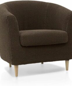 SOFASKINS® Funda para Sillon, Funda Sofa súper elástica, Funda para sofá con diseño Exclusivo, Transpirable y Duradera, Funda para sofá fácil de Colocar. Medidas 60-90 cm. Color Ante