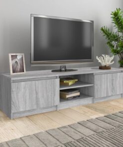Mueble de TV, Muebles De Salon, Mueble TV Salon, Mesa TV, Mesa Televisor, Mueble TV Baño, Mueble Televisor, Madera contrachapada Gris Sonoma 140x40x35,5 cm