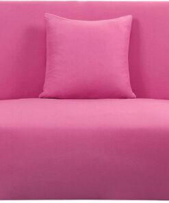 sourcing map Cubierta de sofá Casa Muebles Sillas Amantes de Sentarse Sofa (3 Seater, Fuchsia)