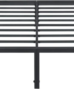 Oleesleep 45cm Marco de Cama de Acero Robusto / Lama de Acero / Soporte Antideslizante / Base de Colchón / Cama / Somier / Cama / 90 x 200cm / Negro / Metal