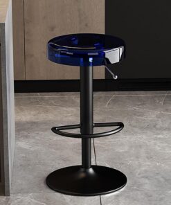 Taburetes de bar acrílicos, asiento giratorio ajustable de altura para cocina, sillas de bar funcionales para comedor y entretenimiento