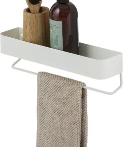Sealskin Brix, Estante de Pared con toallero, 35 cm, Blanco