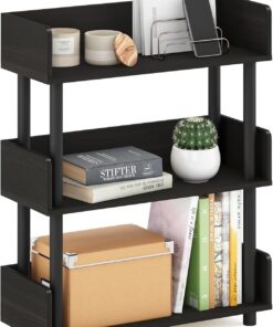 Furinno Turn-N-Tube Expositor sin Herramientas de 3 Niveles, Espresso