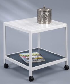 M2 Kollektion Mesa De Centro, Metal, Blanco, 50x50x50
