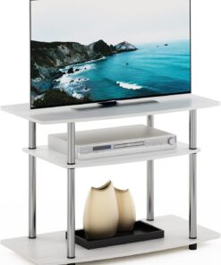 Furinno Econ Mueble TV de 3 Niveles sin Herramientas, Engineered Wood, Americano, 40.1 x 59.2 x 80cm