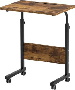 sogesfurniture - Mesa Auxiliar con Ruedas (60 x 40 cm), Color marrón