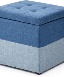 Tocador Taburete de Almacenamiento con reposapiés, Taburete de sofá de Tela de Moda Banco de Almacenamiento de Almacenamiento Creativo Banco de Zapatos de Cambio Otomano 40 × 40 ×