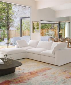Juego de sofá de tela, moderno al vacío comprimido para ahorrar espacio, muebles de sala de estar con diseño modular y espuma de alta densidad