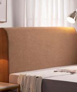 Funda para Cabecero,Cubierta de la Cabecera Elástica,Protectora de Cabeceros de Cama Todo Incluido,para la Decoración del Dormitorio(120/150/180/200/220 cm)(Brown,200 cm/78.7 in)