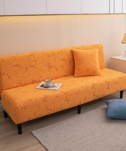Funda De Sofá Sin Brazos Funda para Sofá Cama Fundas Plegable Universal Fundas Sofás Cama Clic Clac Futon Sofás Protector 2/3 Plazas Antideslizante(Style 1#,L:180-200CM(71-90in))