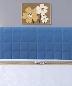 Cabeceros De Cama Funda Cover Terciopelo Fundas para Cabeceros, Elástica Cubierta A Prueba De Polvo Decoración del Dormitorio Lavable(Blue,220cm)