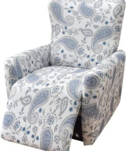 Funda elástica for sillón de relajación, fundas for sillón de relajación reclinables, antideslizantes, estampadas modernas, fácil de instalar y lavar, funda for sillón reclinable de 1 plaza(Color 01)