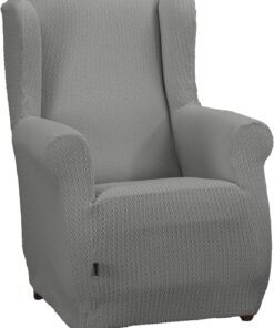 Estoralis Sumatra | Funda de Sillon Bielástica | Tejido Súper Elástico C/ 09 Gris Claro | para Sillon Orejero de 70 a 110 cm. | Protector de Calidad | Súper Ajustable