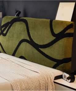 Funda protectora de felpa para cabecero de cama, antideslizante y resistente al polvo para decoración de dormitorio