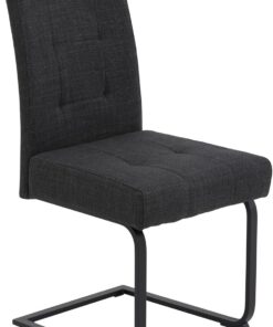 Hela Tische, Silla de Comedor de Viena, Funda de Tejido Antracita, listón con asa, Asiento cómodo, Cesta de muelles, Ancho XL, soporta 140 kg, Certificado Oeko-Tex